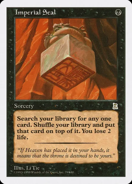 Imperial Seal, Magic card PTK 78 — Portal Three Kingdoms set