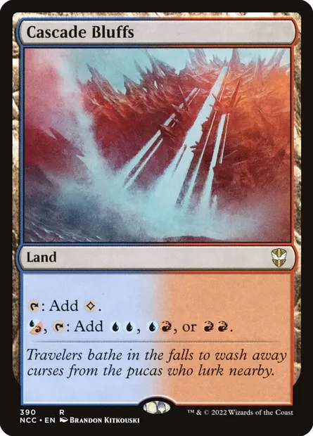 Cascade Bluffs, Magic card NCC 390 — New Capenna Commander set