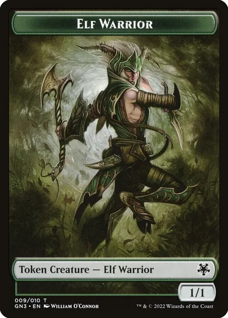 Elf Warrior, Magic card TGN3 9 — Game Night: Free-for-All Tokens set