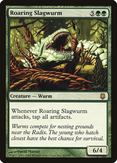 Roaring Slagwurm, Magic card DST 83 — Darksteel set