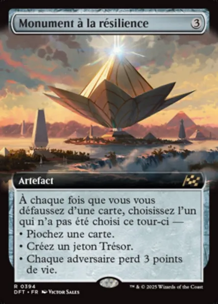 Monument à la résilience, carte Magic DFT 394 — extension Aetherdrift