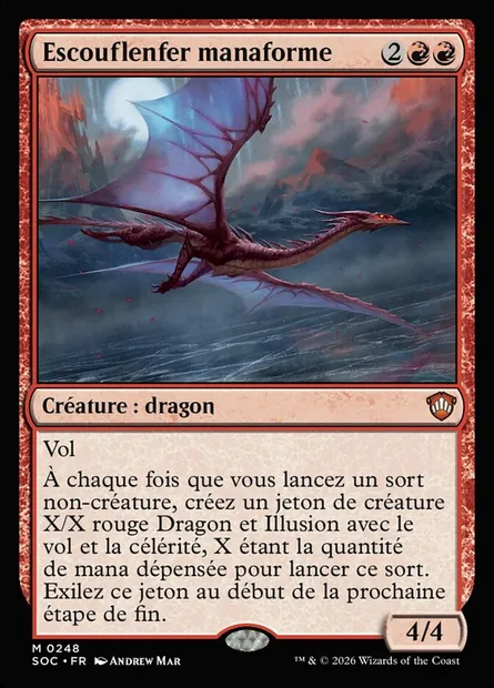 Escouflenfer manaforme, carte Magic SOC 248 — extension Secrets of Strixhaven Commander