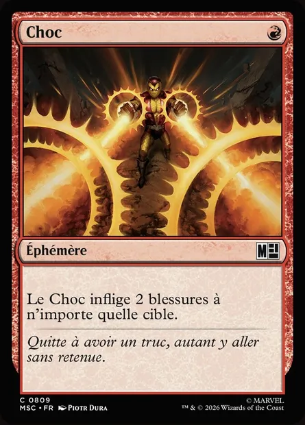Choc, carte Magic MSC 809 — extension Marvel Super Heroes Commander