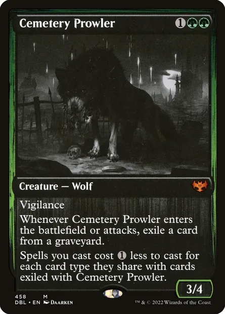 Cemetery Prowler, Magic card DBL 458 — Innistrad: Double Feature set