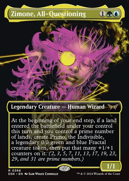 Zimone, All-Questioning, Magic card DSK 366 — Duskmourn: House of Horror set