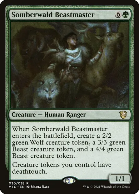 Somberwald Beastmaster, Magic card MIC 30 — Midnight Hunt Commander set