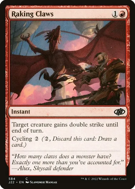 Raking Claws, Magic card J22 584 — Jumpstart 2022 set