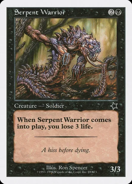 Serpent Warrior, Magic card S99 88 — Starter 1999 set