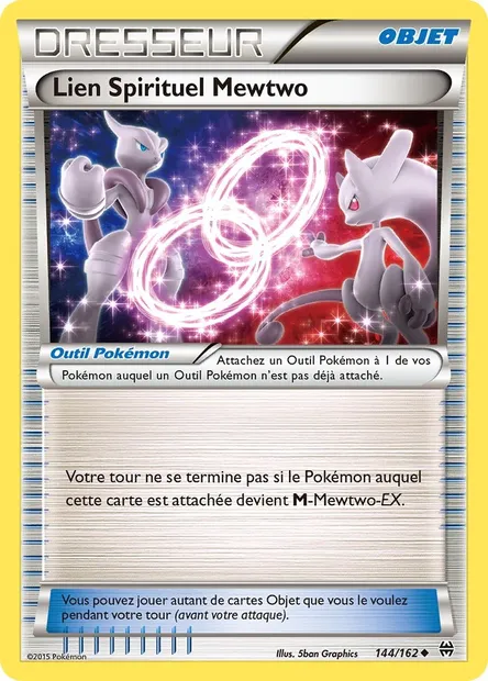 Lien Spirituel Mewtwo, carte Pokémon BKT 144 — extension Impulsion Turbo