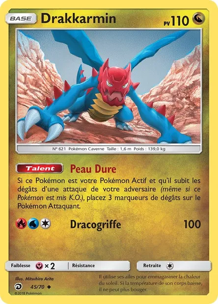 Drakkarmin, carte Pokémon DRM 45 — extension Majesté Des Dragons