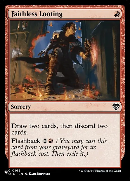 Faithless Looting, Magic card PLST OTC-165 — The List set