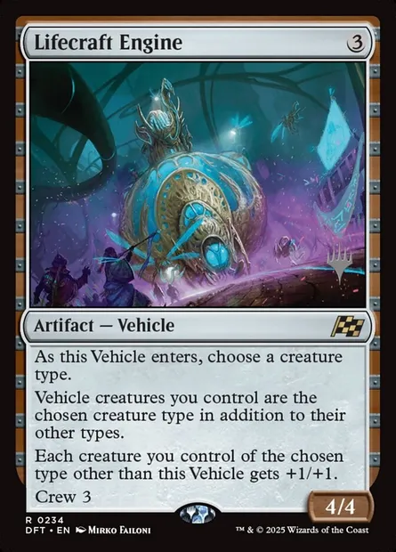 Lifecraft Engine, Magic card PDFT 234p — Aetherdrift Promos set