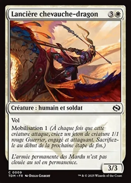 Lancière chevauche-dragon, carte Magic TDM 9 — extension Tarkir: Dragonstorm