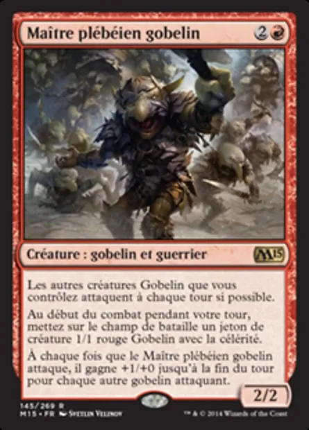 Maître plébéien gobelin, carte Magic M15 145 — extension Magic 2015
