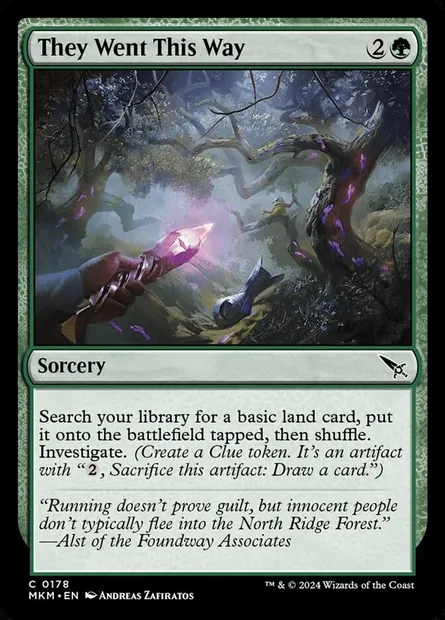 They Went This Way, Magic card MKM 178 — Murders at Karlov Manor set