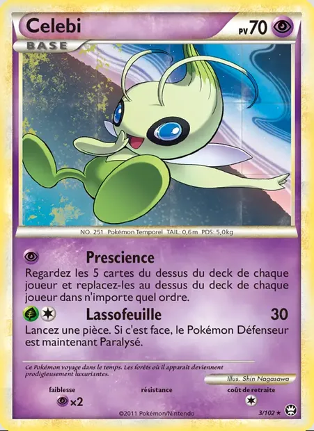 Celebi, carte Pokémon TM 3 — extension Triomphant
