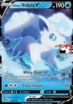Alolan Vulpix V, Pokémon card PPS 033 — Play! Pokémon Prize Pack Series set