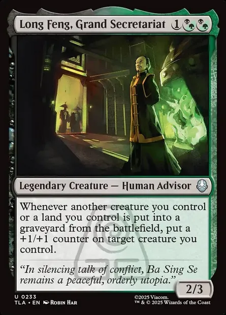 Long Feng, Grand Secretariat, Magic card TLA 233 — Avatar: The Last Airbender set