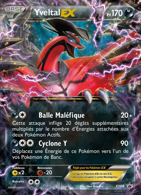 Yveltal EX, carte Pokémon XY 08 — extension Promo XY