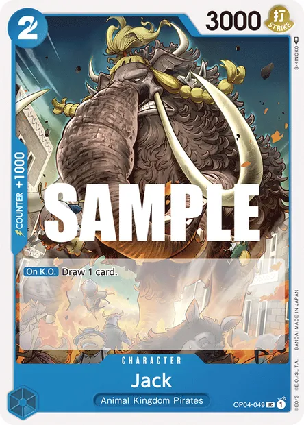 Jack, carte One Piece OP04-049 — extension KINGDOMS OF INTRIGUE