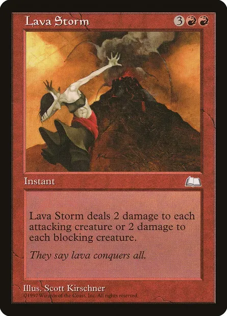 Lava Storm, Magic card WTH 110 — Weatherlight set