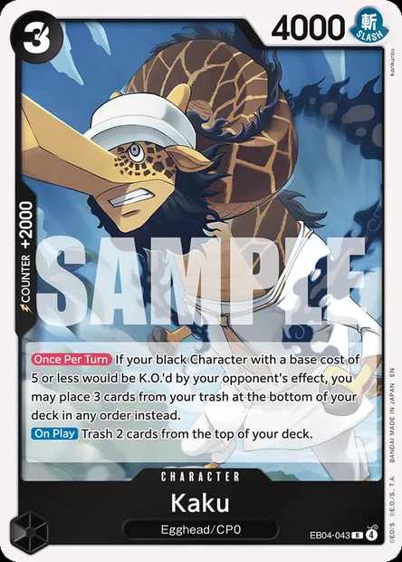 Kaku, One Piece card EB04-043 — EGGHEAD CRISIS set