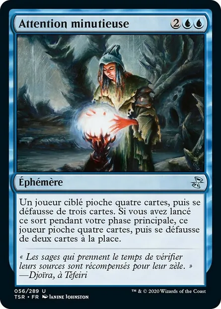 Attention minutieuse, carte Magic TSR 56 — extension Spirale Temporelle Remastered