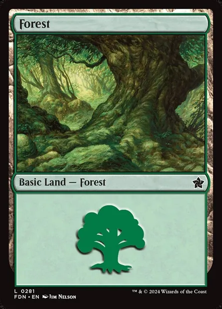 Forest, Magic card FDN 281 — Foundations set