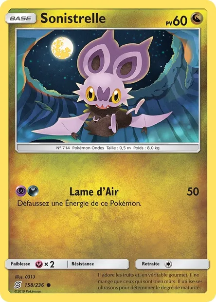 Sonistrelle, carte Pokémon UNM 158 — extension Harmonie des Esprits