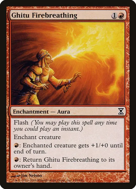 Ghitu Firebreathing, Magic card TSP 158 — Time Spiral set