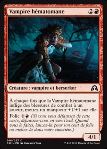 Vampire hématomane, carte Magic SOI 146 — extension Ténèbres sur Innistrad