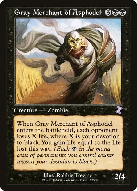Gray Merchant of Asphodel, Magic card TSR 323 — Time Spiral Remastered set