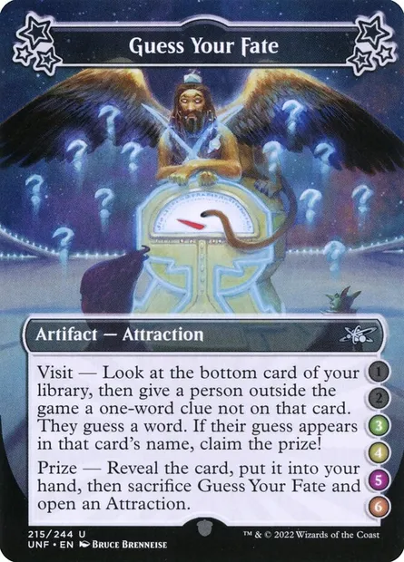 Guess Your Fate, carte Magic UNF 215d — extension Unfinity