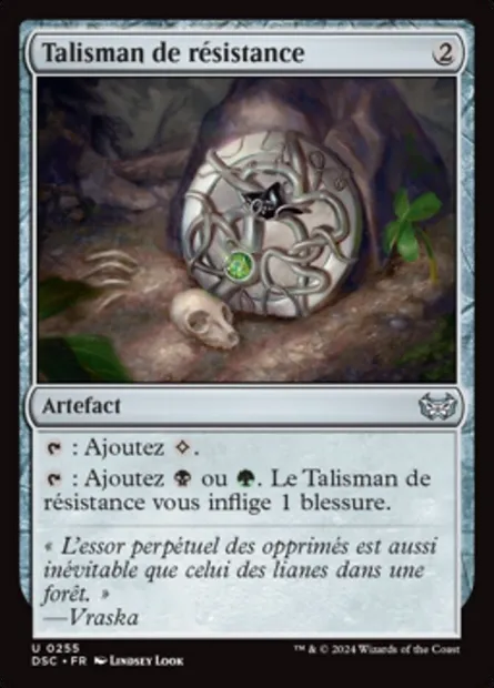 Talisman de résistance, carte Magic DSC 255 — extension Duskmourn: House of Horror Commander