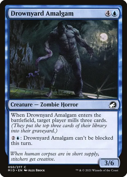 Drownyard Amalgam, Magic card MID 50 — Innistrad: Midnight Hunt set