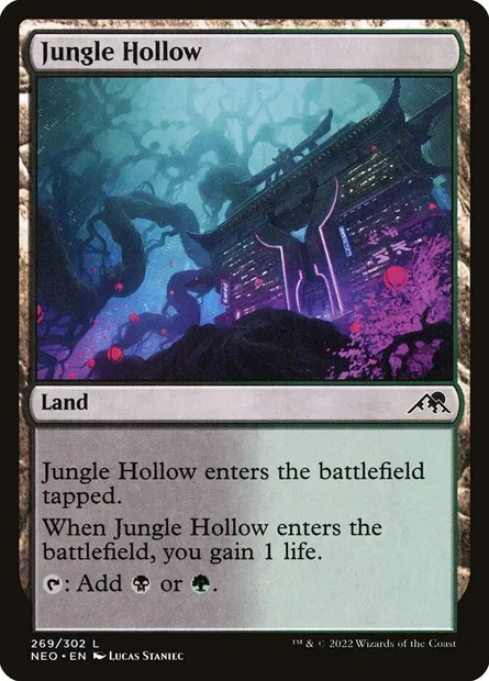 Jungle Hollow, Magic card NEO 269 — Kamigawa: Neon Dynasty set