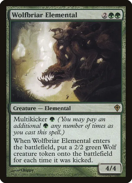 Wolfbriar Elemental, Magic card WWK 118 — Worldwake set