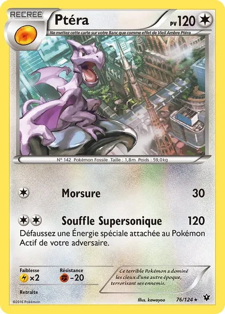 Ptéra, carte Pokémon FCO 76 — extension Impact des Destins
