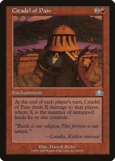 Citadelle de la douleur, carte Magic PCY 86 — extension Prophétie