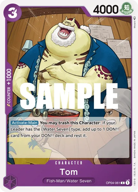Tom, carte One Piece OP04-061 — extension KINGDOMS OF INTRIGUE