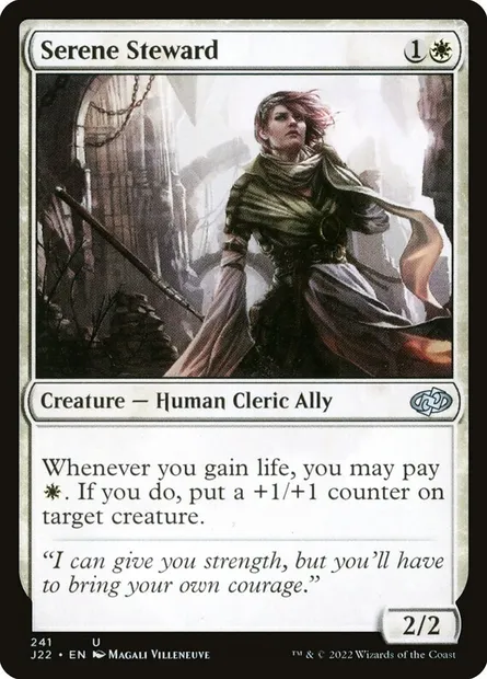 Serene Steward, Magic card J22 241 — Jumpstart 2022 set