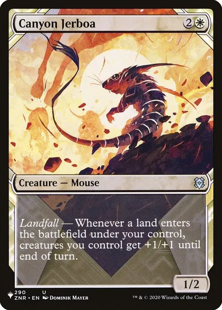Canyon Jerboa, Magic card PLST ZNR-290 — The List set