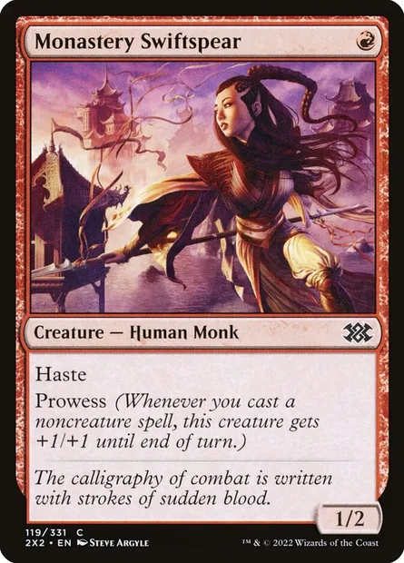 Monastery Swiftspear, Magic card 2X2 119 — Double Masters 2022 set