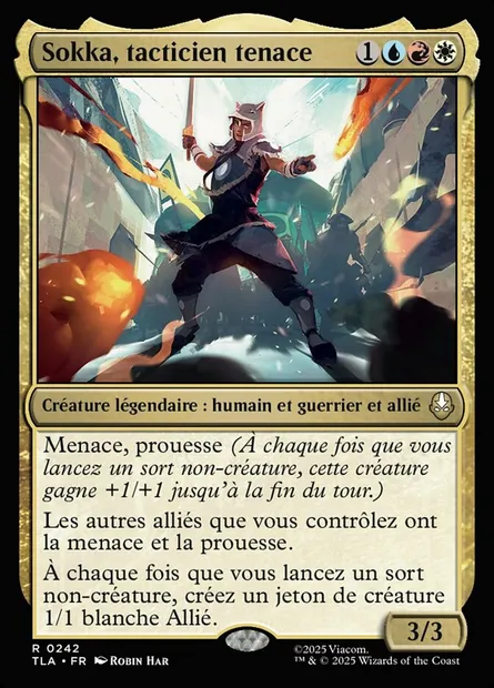 Sokka, tacticien tenace, carte Magic TLA 242 — extension Avatar: The Last Airbender