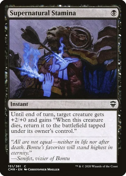 Supernatural Stamina, Magic card CMR 151 — Commander Legends set