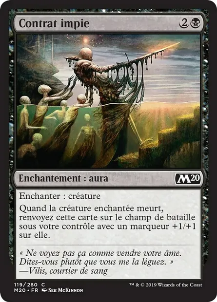 Contrat impie, carte Magic M20 119 — extension Core Set 2020