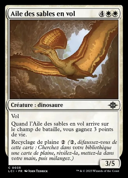 Aile des sables en vol, carte Magic LCI 35 — extension The Lost Caverns of Ixalan