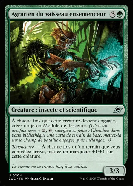 Agrarien du vaisseau ensemenceur, carte Magic EOE 204 — extension Edge of Eternities