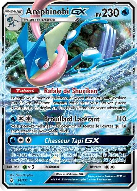 Amphinobi GX, carte Pokémon FLI 24 — extension Lumière Interdite