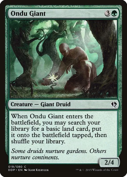 Géant du Ondou, carte Magic DDP 19 — extension Duel Decks: Zendikar vs. Eldrazi